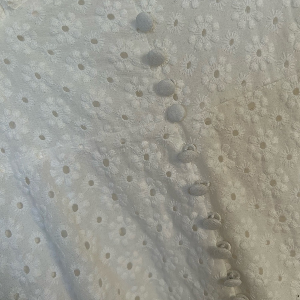 Showpo White Mini Eyelet Floral Dress - Picture 3 of 5